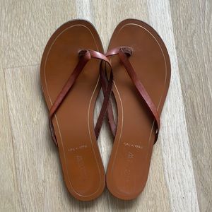 Jcrew leather flip flops